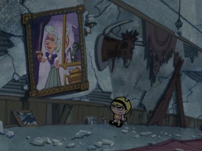 Mrs. Doolin, voice-over:
HA! HE'S NEVER FORGIVEN ME
FOR BEATING HIM - The Grim Adventures of Billy and Mandy