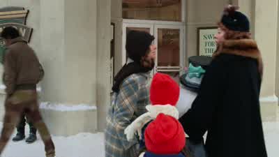What are you trying to tell meNeither of us will be paid for two weeksCouldn't you get Mr Corbento give us a little more timeMrs Harristhe bank and I have the same purpose in lifeto make moneyNot to support a lot ofdeadbeatsMrs Deagle it's ChristmasNow - Gremlins