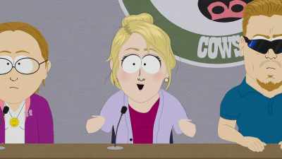Mrs. Streibel makes close
to minimum wage as a teacher, - South Park (Not Suitable for Children)