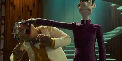 -[Mrs. Tweedy grunts]
-[Fry yelps, thuds] - Chicken Run: Dawn of the Nugget