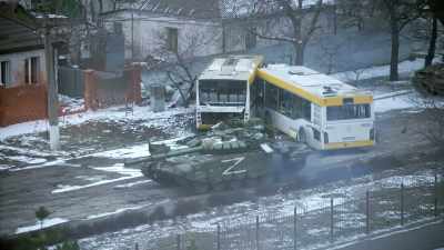 MSTYSLAV CHERNOV [voice-over]:
This is the first time - 20 Days in Mariupol