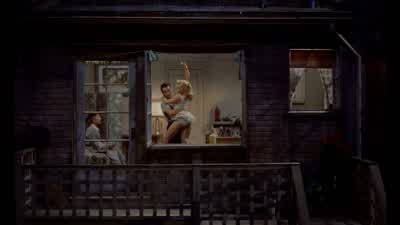 Much faster, and swing the left arm up. - Rear Window