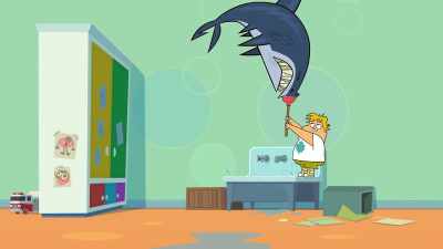 - (muffled)
Heeeelp! Sink-shark! - Total DramaRama