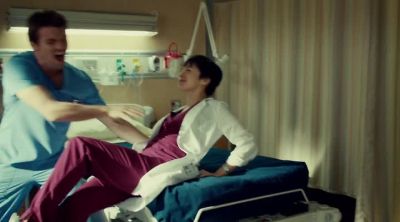 (muffled voice) Aah. Ow! - Saving Hope
