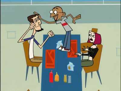 (MUMBLES) I like the one
that does the paintings - Clone High