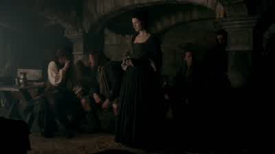 So there I am in bed, Harelip Chrissie on my left and Sweaty Netty, the butcher's daughter, on my right. - Outlander