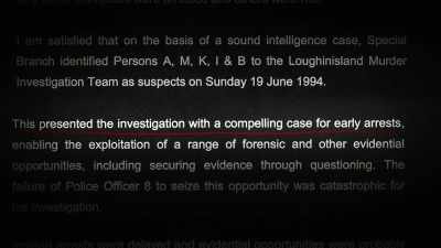 MURPHY:
So within 24 hours - No Stone Unturned