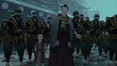 [music crescendos, ends] - BLUE EYE SAMURAI
