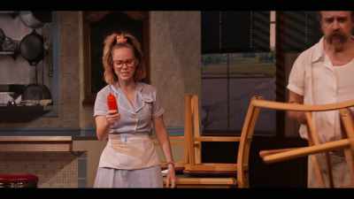 - [music ends]
- Listen, Cal, - Waitress: The Musical