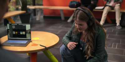 - [music playing in headphones] - Spin