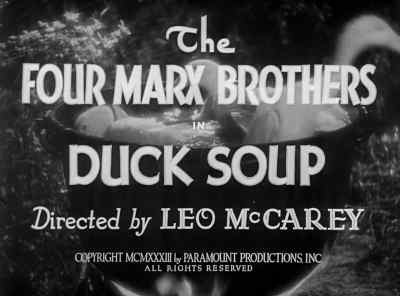 [music playing] - Duck Soup