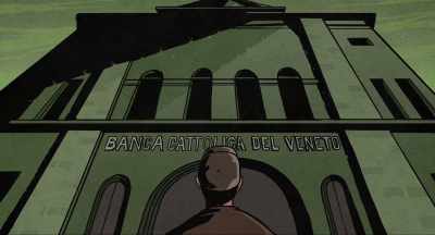 [music playing] - Murder of God's Banker