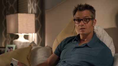 - [music playing through earbuds]
- [Sheila chewing, muffled] - Santa Clarita Diet