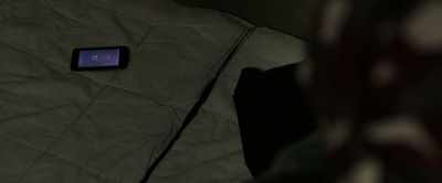 -[music plays from phone]
-[switch flipping] - His House
