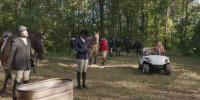 -[music stops]
-[horse whinnies] - Vacation Friends