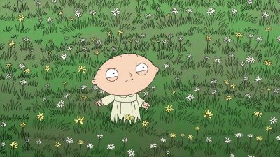 (music stops)
Ow! - Family Guy