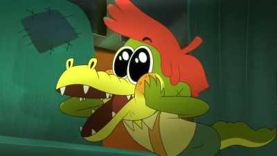 -[music stops]
-[whooshes] - Arlo the Alligator Boy