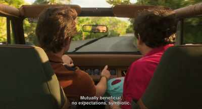 Mutually beneficial,
no expectations, symbiotic. - At Midnight