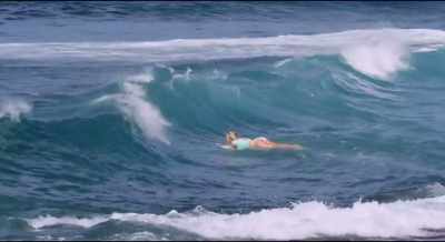 My first day getting
back in the ocean, - Bethany Hamilton: Unstoppable