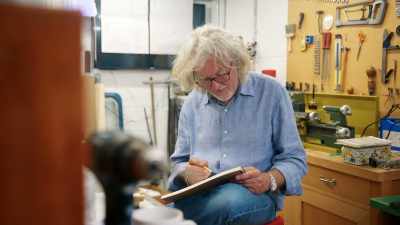 My first job
is to sketch out some designs - James May and the Dull Men