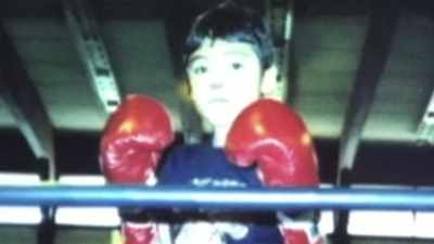 My first trainer asked me
to get in a boxing stance. - The Golden Boy