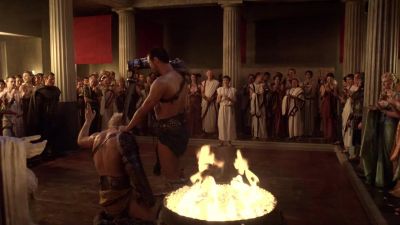 My fucking flank! - Spartacus