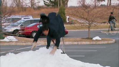 My head stopped my body from getting really hurt on that one - Jackass Number Two
