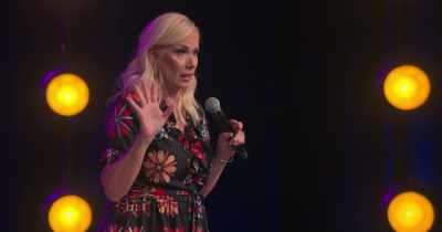 My husband uses all his words up
during the day at work, - Leanne Morgan: I'm Every Woman