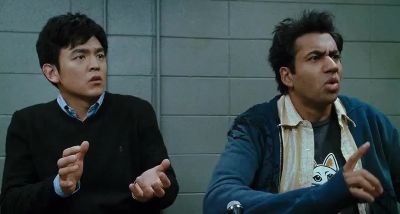 My idiot friend here brought marijuana on the plane - Harold &amp; Kumar Escape from Guantanamo Bay