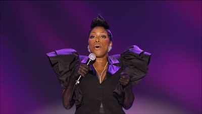 My jacket is small 'cause Mama
couldn't get a new jacket that year. - Sommore: Queen Chandelier