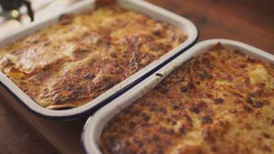 My lasagnas were ready
for the plate. - James May: Oh Cook!