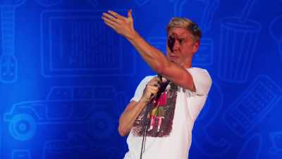 My little brother
looked at that same sign and went, - Russell Howard: Recalibrate