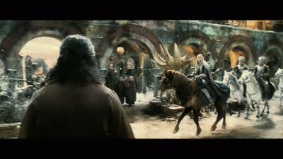 My lord thranduil we did not lookTo see you here I heard you needed aidHere you goMan 1 Pass it backMan 2 Another oneBard You have saved usI do not know how to thank youYour gratitude is misplacedI did not come on your behalfI came to reclaim something of - The Hobbit: The Battle of the Five Armies