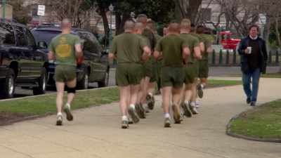My marine corps came alive! - Cameraperson
