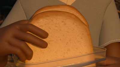 My mom doesn't like it, so I eat it
when she's not around. [Chuckles] - ONI: Thunder God's Tale