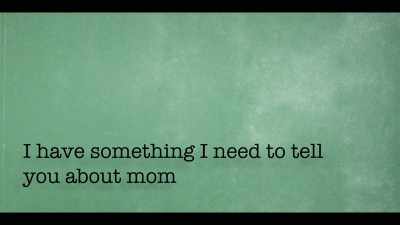 My mother had passed away
and died in 2007. - Generation Hustle