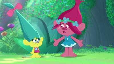 -My, my!
-[Twins whimper] - Trolls: The Beat Goes On!