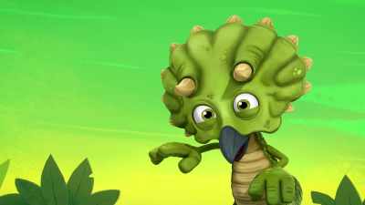 ♪ My name is Tiny! I'm a triceratops! ♪ - Gigantosaurus