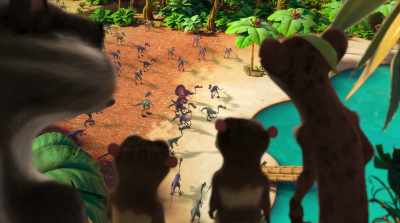 My new raptor army
will eventually hunt you down. - The Ice Age Adventures of Buck Wild