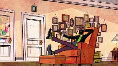 My poor kitty Fiddlesticks
is stuck in a tree! - Marvel's Moon Girl and Devil Dinosaur