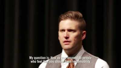 My question is: How do
you respond to the people who - White Noise