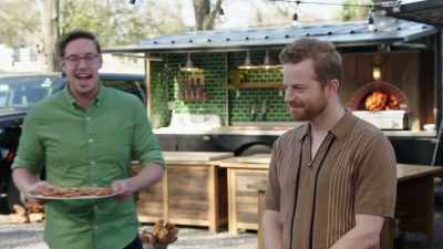 My "Three Little Pigs" pizza! - No Recipe Road Trip With the Try Guys