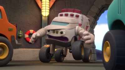 My tires are on fire! [blows] - Mighty Monsterwheelies