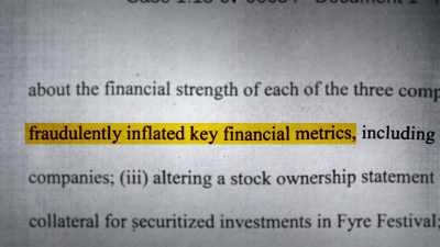 My understanding is,
he'd been telling investors - Fyre