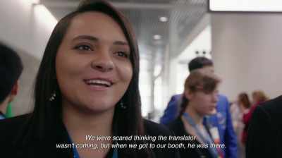 MYELLA: We were
scared thinking the
translator wasn't coming, - Science Fair