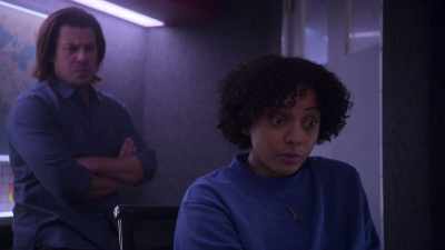 Nada. His cell rejected
all three bugging apps we tried. - Leverage: Redemption