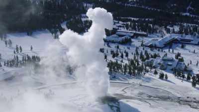 Named for the consistency
of its eruptions, - Yellowstone: One-Fifty