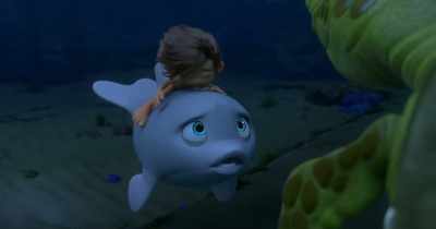 - [Nana] Snowball,
save your brother. - Dolphin Boy