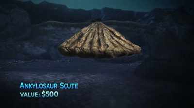 Narrator: A GOOD SCUTE COULD
SELL FOR $500, - Dino Hunters