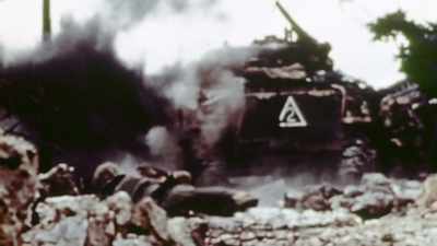 NARRATOR: Americans
find a bloodbath on Okinawa. - The Pacific War in Color